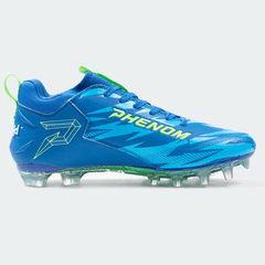 Phenom Elite Kool-Aid Bluedini football cleat — outsole and traction detail