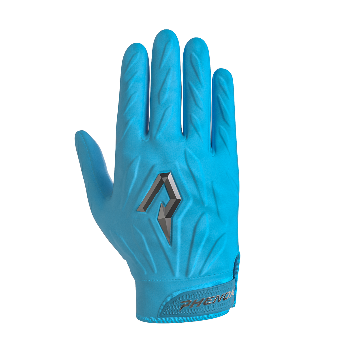 Phenom Elite Quantum Fierce columbia blue adult padded football gloves