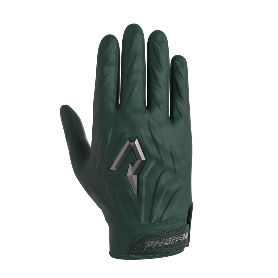 Phenom Elite Quantum Fierce Dark Green Adult Padded Football Gloves XL