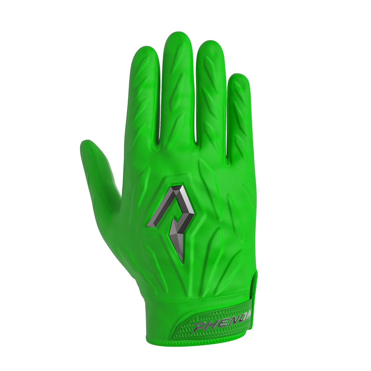 Phenom Elite Quantum Fierce kelly green adult padded football gloves