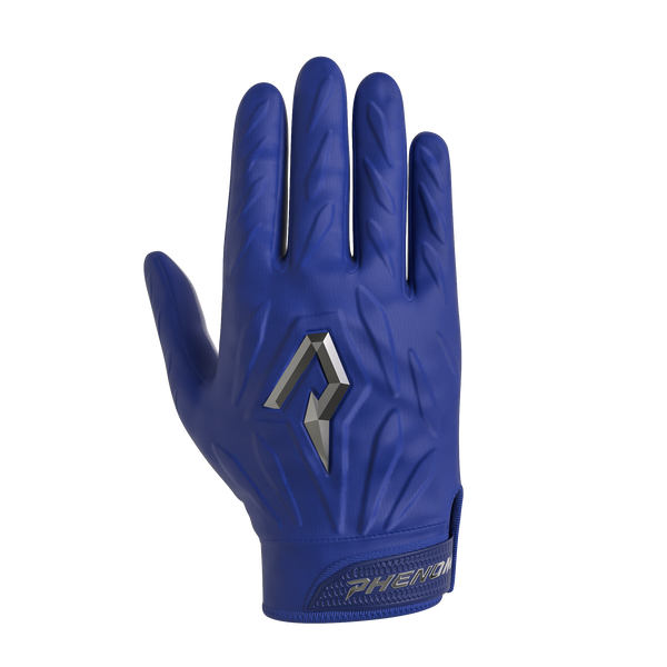 Phenom Elite Quantum Fierce navy blue adult padded football gloves
