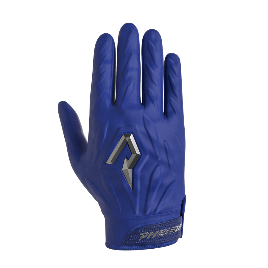 Phenom Elite Quantum Fierce Navy Blue Adult Padded Football Gloves XL