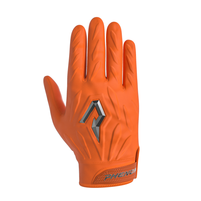 Phenom Elite Quantum Fierce orange adult padded football gloves
