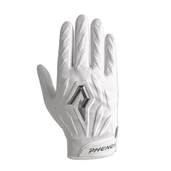 Phenom Elite Quantum Fierce white adult padded football gloves