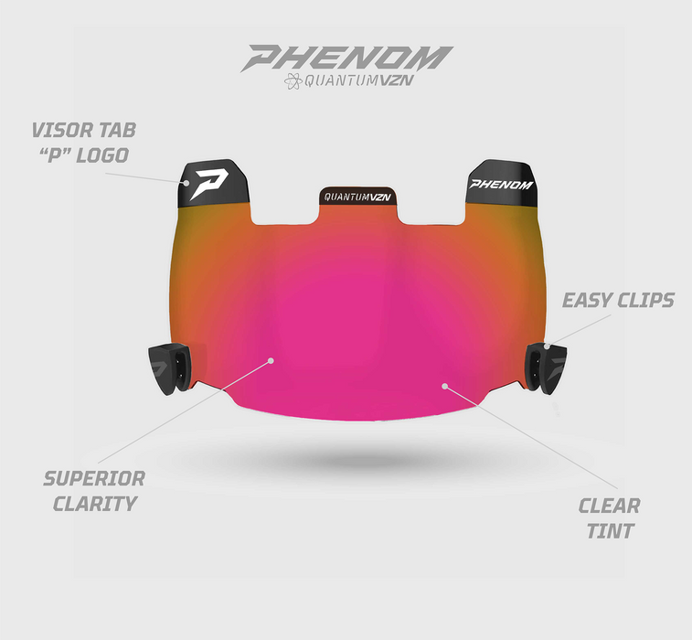 Cyber Red Football Visor - QVZN 1.0 by Phenom Elite — Phenom Elite Brand