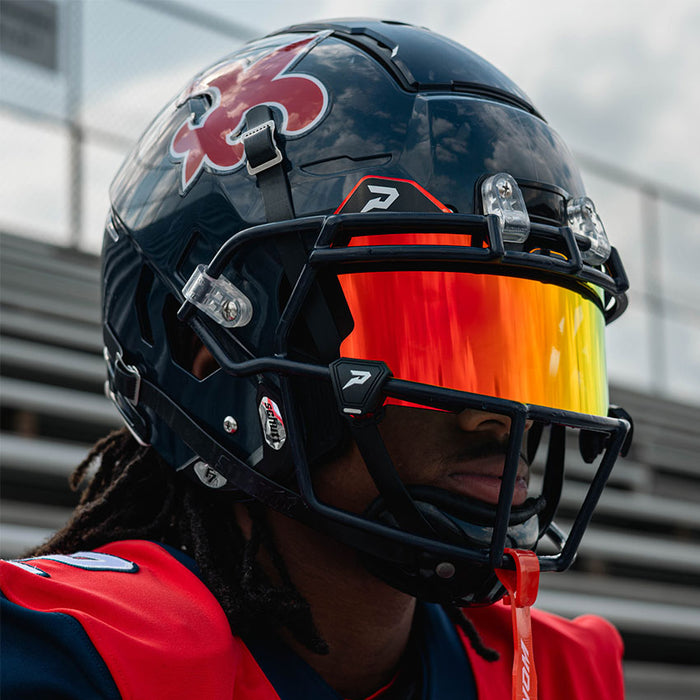 Precision Football Helmet Visor - Revo Red 2.0, Lightweight Polycarbonate Shield
