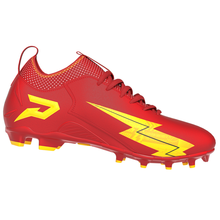 Red and gold football cleats sales