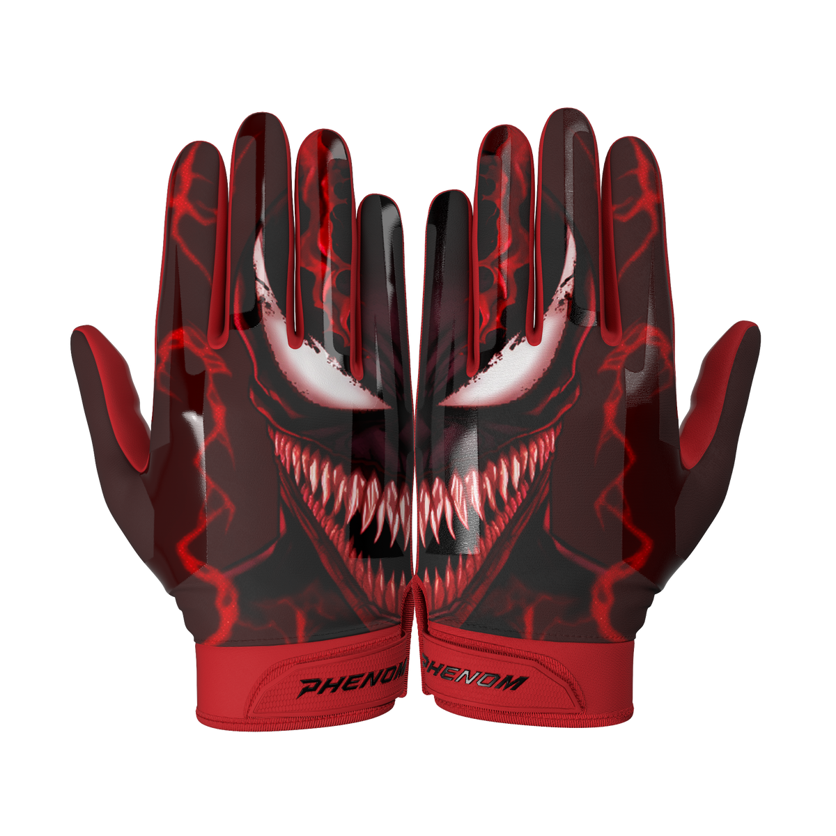 Red football gloves online