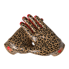 Phenom Elite Quantum Fierce Youth & Adult Padded Football Gloves - Dune Leopard