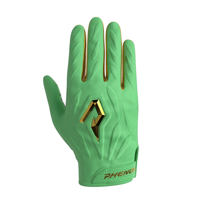 Phenom Elite Quantum Fierce Youth & Adult Padded Football Gloves - Mint Leopard