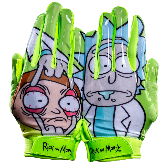 Rick and Morty Football Gloves - VPS1 by Phenom Elite