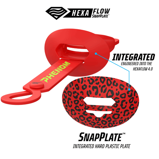 HexaFlow 4.0 SnapPlate™ Mouthguard - Red Leopard