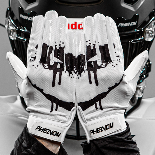 Maroon and discount white football gloves