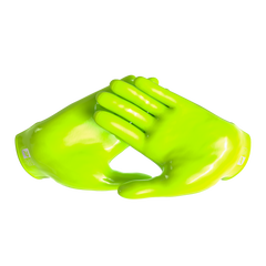 Phenom Elite Quantum Fierce slime green padded football gloves Vapor-Stick palms