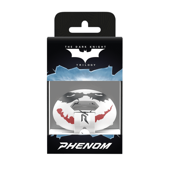 Phenom Elite x DC Comics The Joker HexaFlow 4.0 SnapPlate football mouthguard — licensed purple, green, and black Joker SnapPlate design