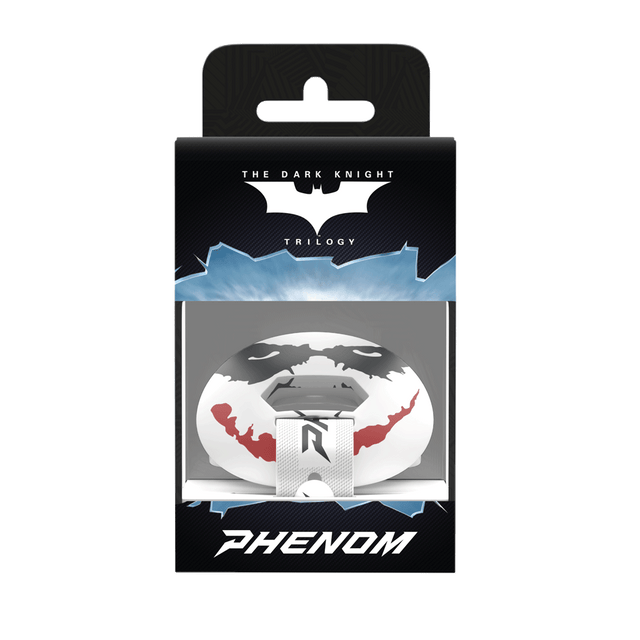Phenom Elite x DC Comics The Joker HexaFlow 4.0 SnapPlate football mouthguard — licensed purple, green, and black Joker SnapPlate design