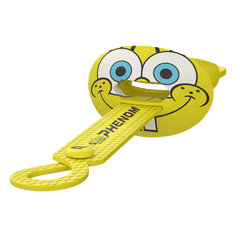 Phenom Elite x Nickelodeon SpongeBob HexaFlow 4.0 SnapPlate football mouthguard — alternate view of SpongeBob-themed hard-shell overlay
