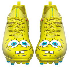 Phenom Elite SpongeBob football cleat product shot — yellow Bikini Bottom colorway