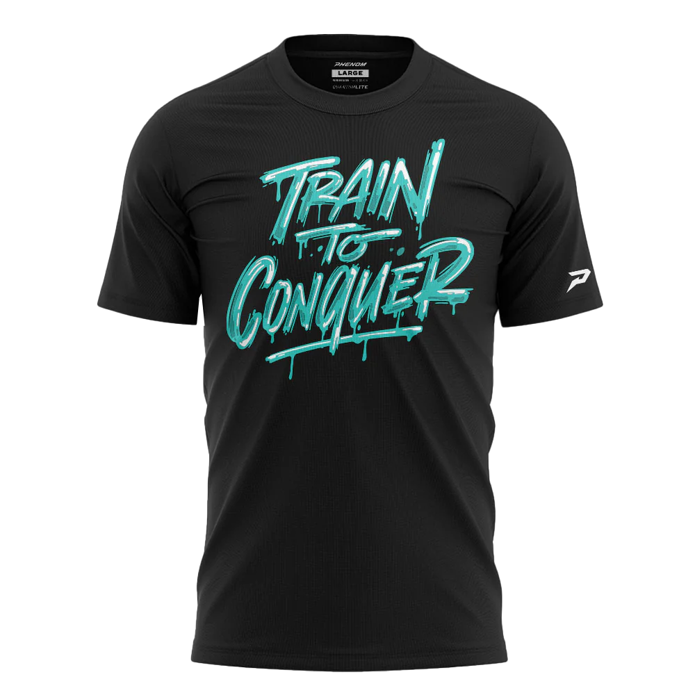 Train To Conquer Drip Graphic Tee