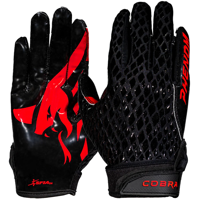Phenom Elite Football Gloves - VPS4 - Black Cobra Skin