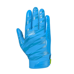 Phenom Elite VPS4 Pro Label adult football gloves — Columbia Blue team color with Battle Torn monochrome design