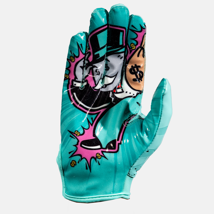 Loot Runner Football Gloves - Teal - VPS5 by Phenom Elite
