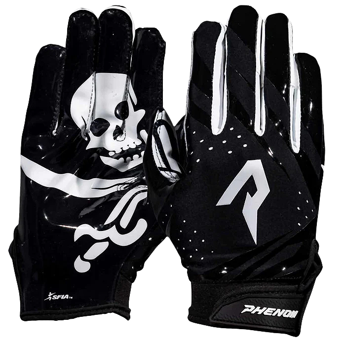 Jolly Roger Football Gloves - VPS5 by Phenom Elite