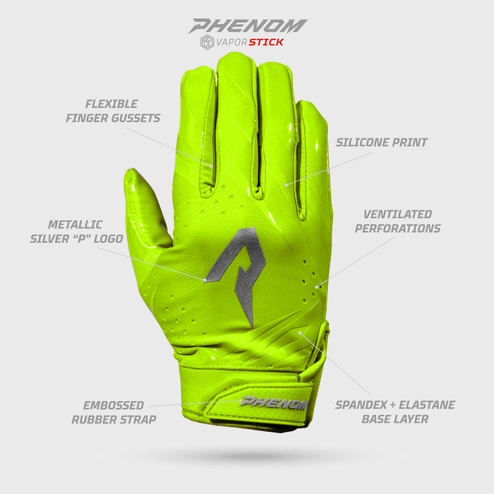  Phenom Elite The Joker Football Gloves - VPS3 (Small) : Sports  & Outdoors