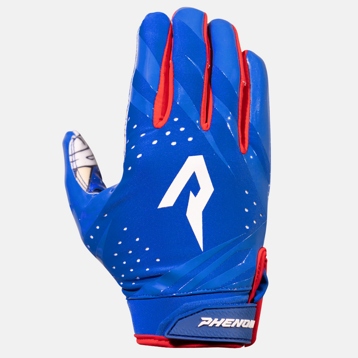 Red white online blue football gloves