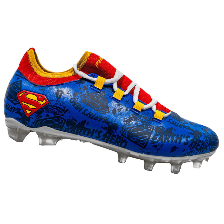 Superman Football Cleats Velocity 2.0 by Phenom Elite Phenom Elite Brand