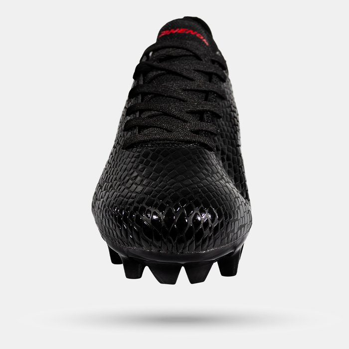 Velocity 3.0: Football Cleats - Black Cobra Skin — OPEN BOX — FINAL SALE