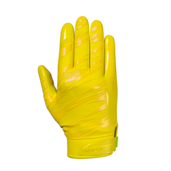 Phenom Elite VPS4 Pro Label adult football gloves — Yellow team color with Battle Torn monochrome design