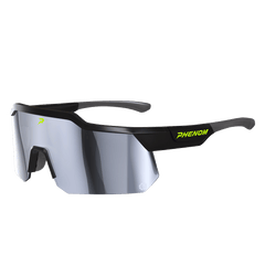Phenom Focus Performance Sunglasses in Black Ops - blacked-out wraparound sport sunglasses, front view
