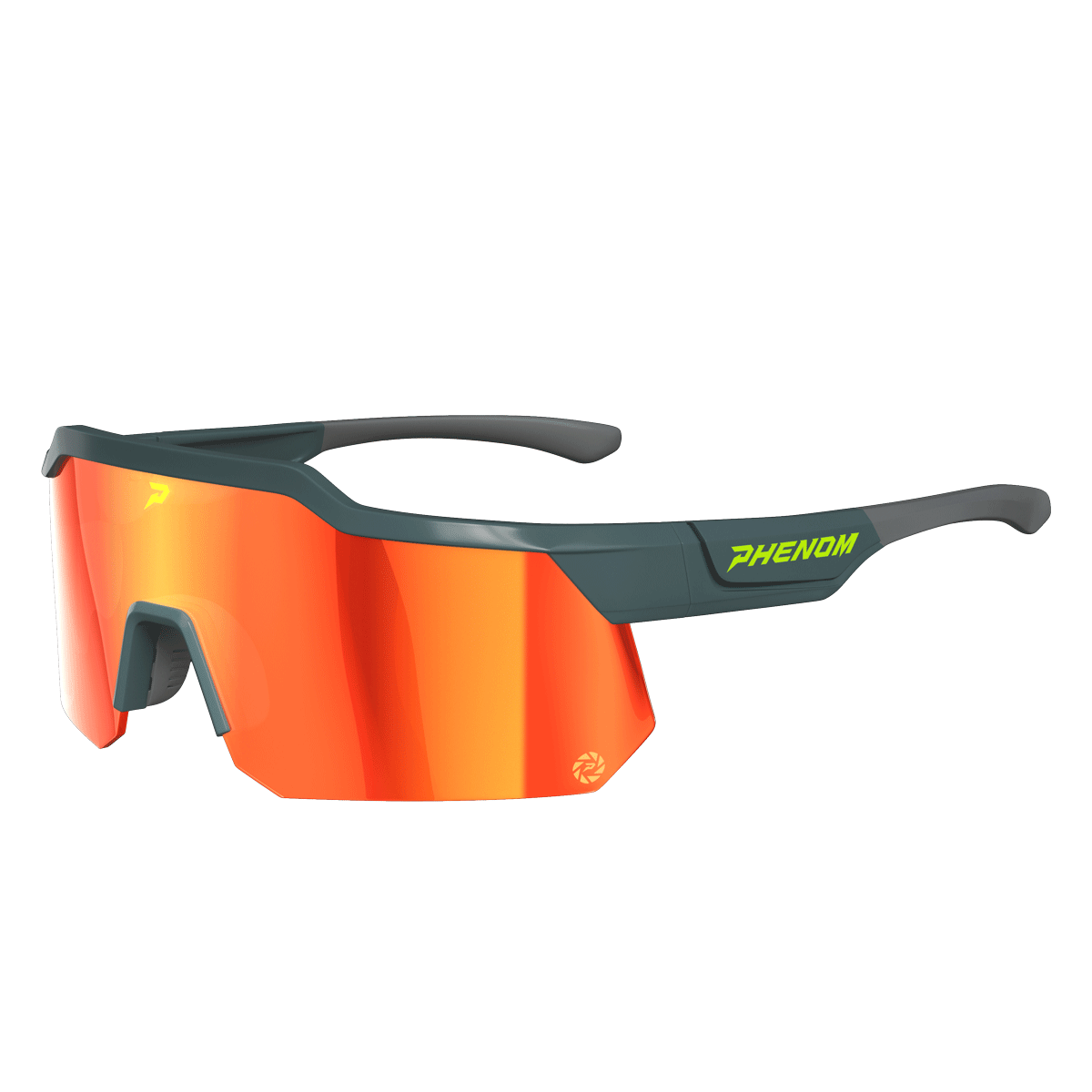 Phenom Focus Performance Sunglasses in Heat Wave - orange wraparound sport sunglasses, front view