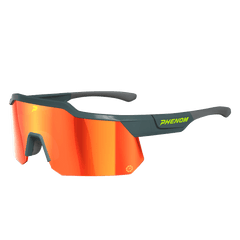 Phenom Focus Performance Sunglasses in Heat Wave - orange wraparound sport sunglasses, front view
