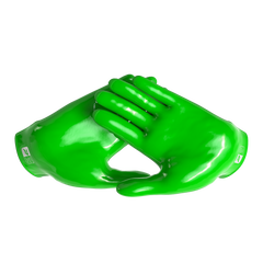 Phenom Elite Quantum Fierce kelly green padded football gloves Vapor-Stick palms