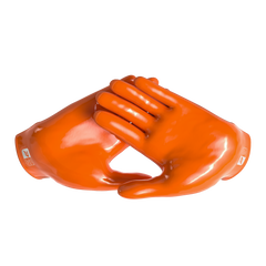 Phenom Elite Quantum Fierce orange padded football gloves Vapor-Stick palms