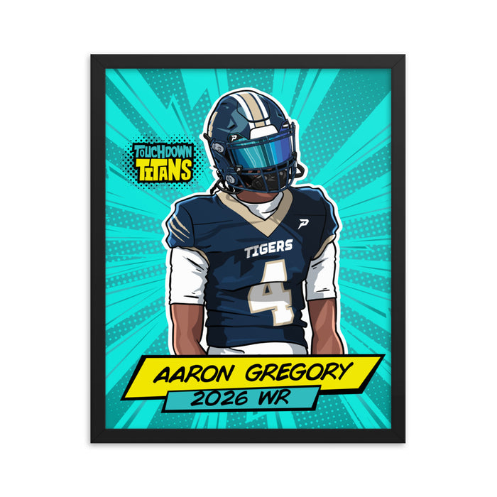 Touchdown Titans Aaron Gregory Framed Poster