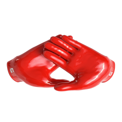 Phenom Elite Quantum Fierce red padded football gloves Vapor-Stick palms