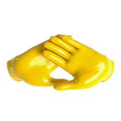 Phenom Elite Quantum Fierce yellow padded football gloves Vapor-Stick palms