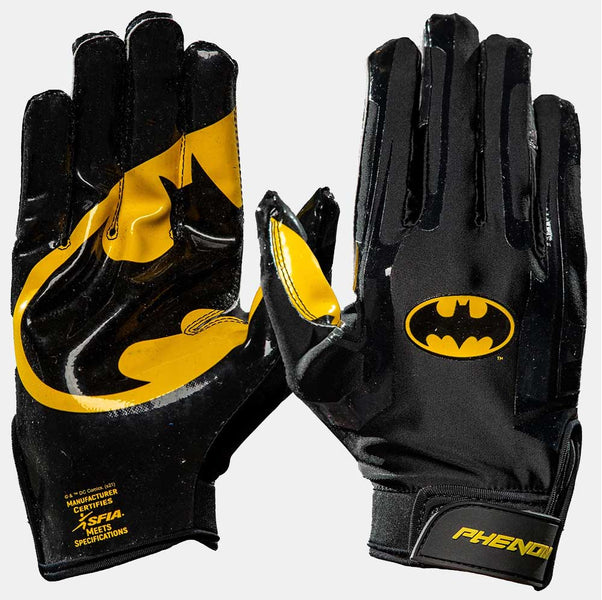 Black superman store football gloves