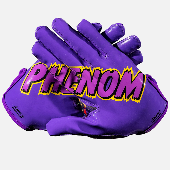 Purple youth top football gloves