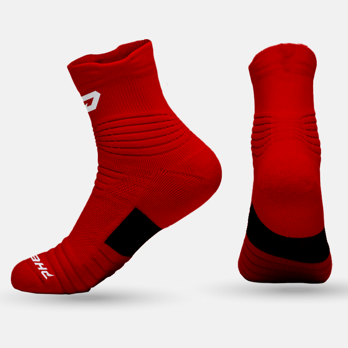 Quantum Knit Lite Quarter Performance Socks - Red