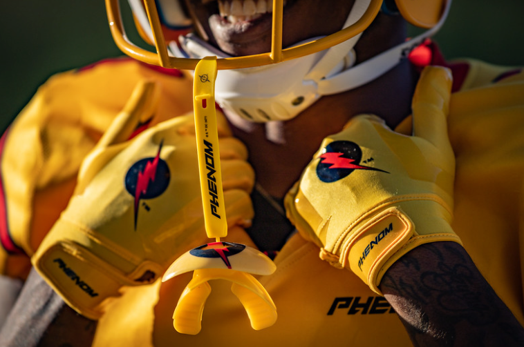 Reverse Flash Football Gloves - VPS1 by Phenom Elite