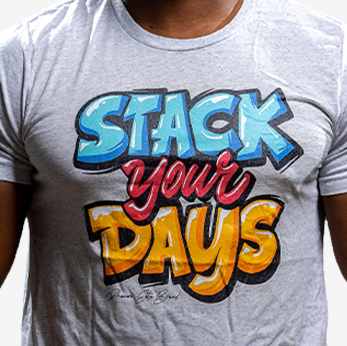 Stack Your Days Graffiti Graphic Tee
