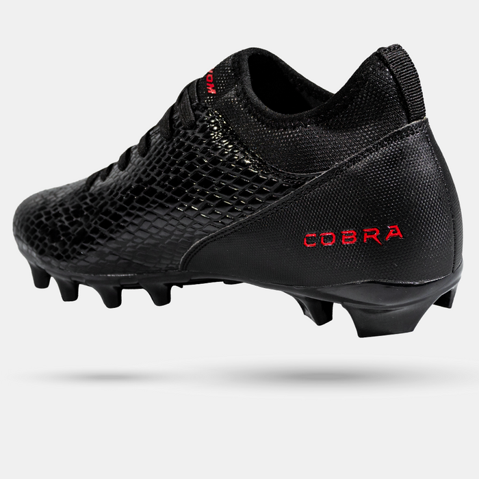 Velocity 3.0: Youth Football Cleats - Black Cobra Skin