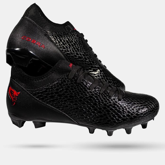 Velocity 3.0: Football Cleats - Black Cobra Skin