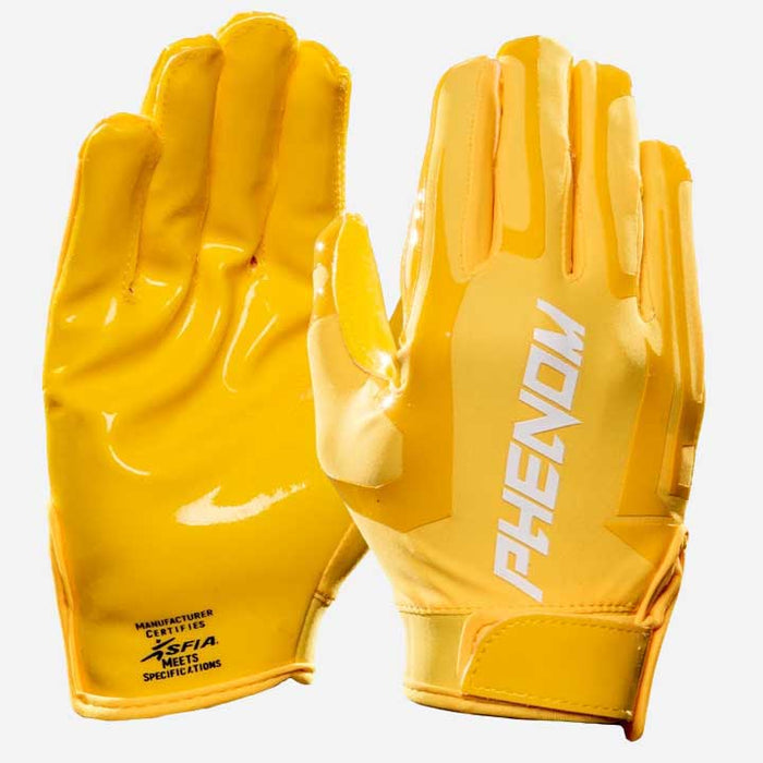 Phenom Elite Yellow Football Gloves - VPS1
